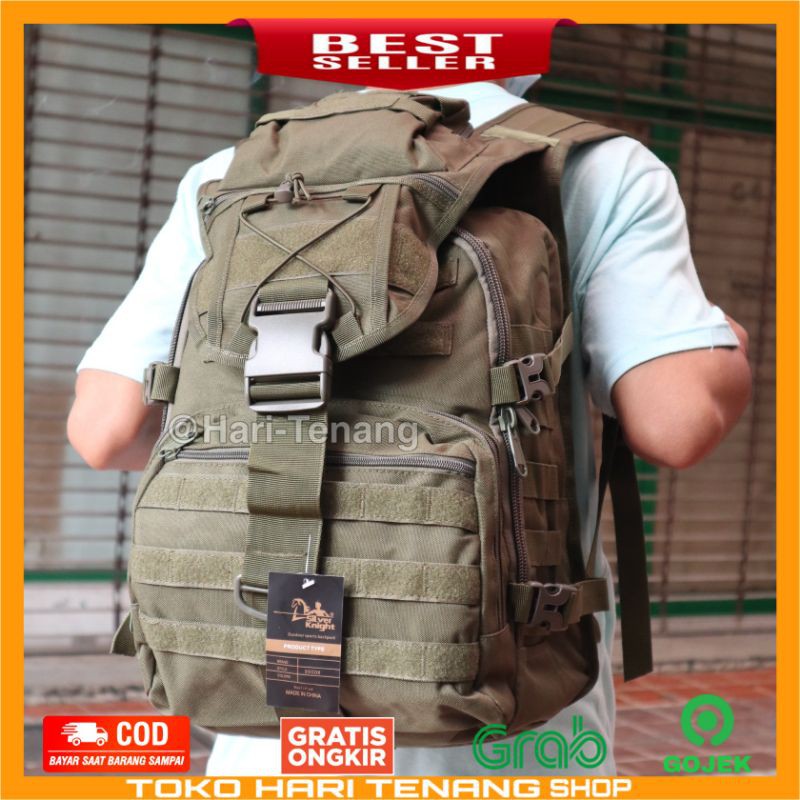 Tas tactical ransel original silver knight 9900 bahan kanvas import/tas punggung tactical waterproof