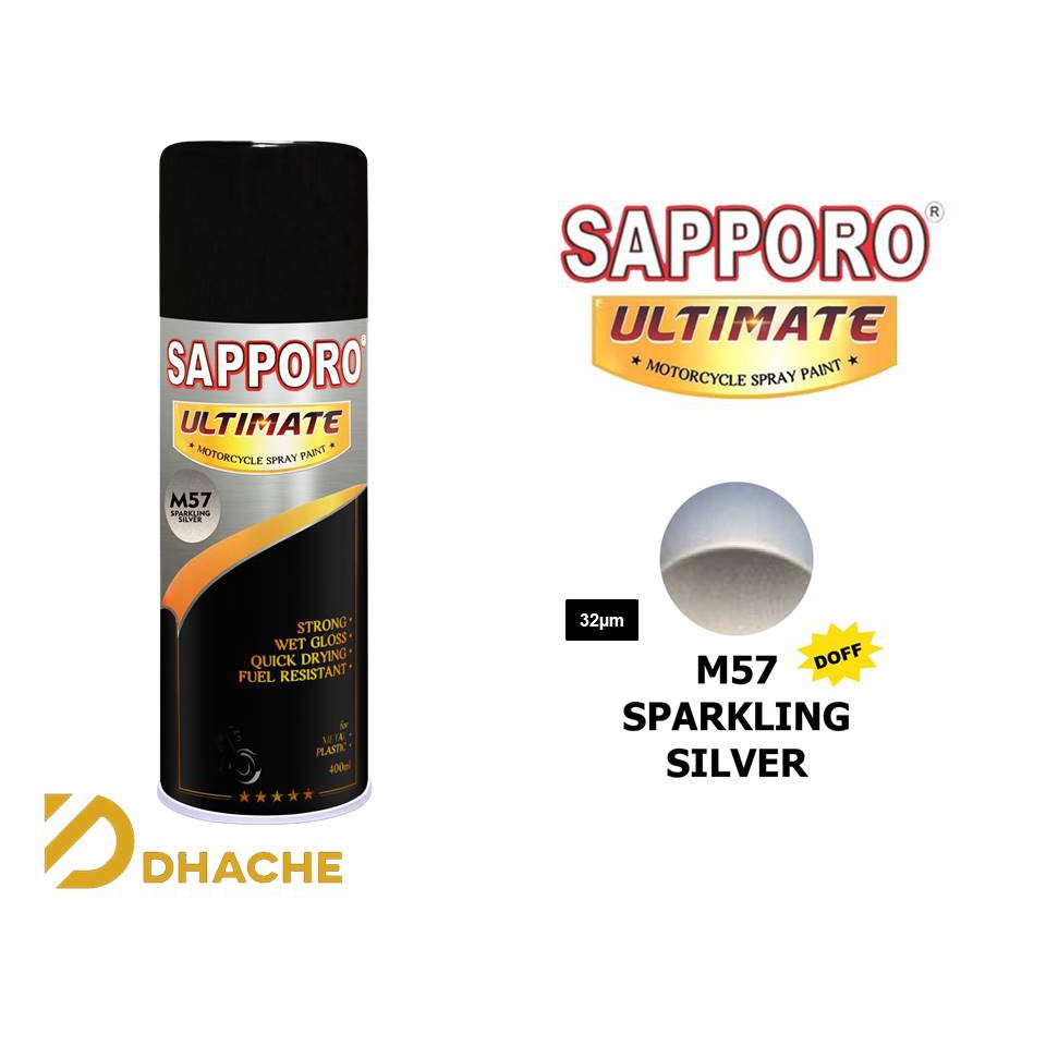 Cat Semprot Sapporo Ultimate M57 Sparkling Silver / Sapporo Spray / Pilok / Pylox