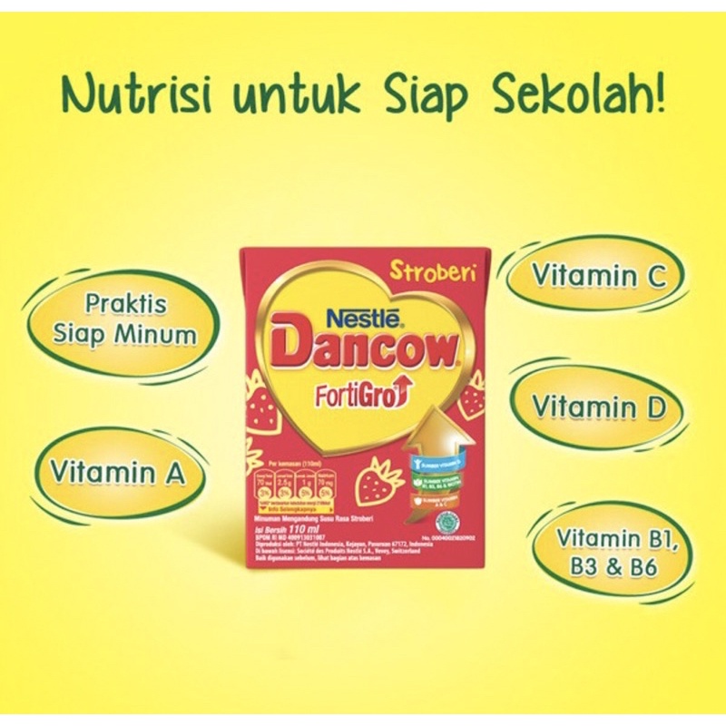 Dancow fortigro ready to drink 180 ml ( susu uht nutrisi lengkap )