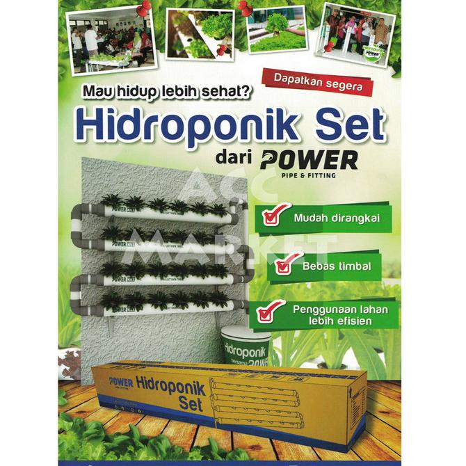 TERMURAH Hidroponik Set Pipa Power Paket Peralatan Paralon