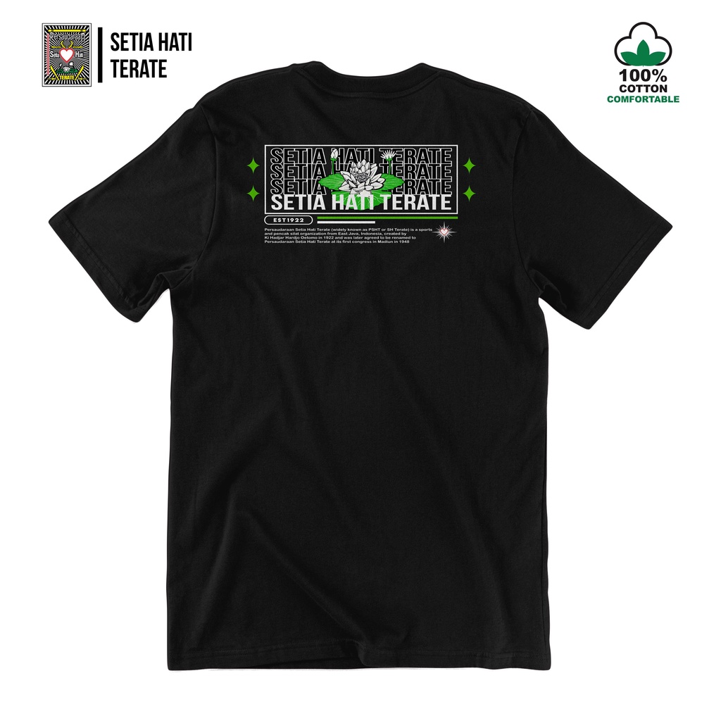 KAOS SETIA HATI TERATE KAOS PSHT RAJA TEGA TEMU ROSE TERJAL PUNKSHTER KODE WHITE GREEN