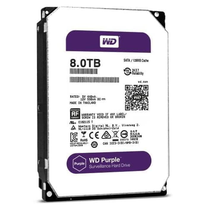 HDD WD Purple for CCTV 8TB PC Resmi