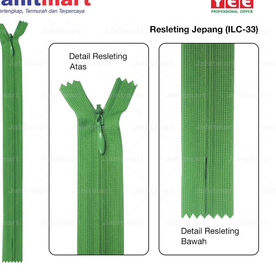 

Diskon V6b RESLETING / RITSLETING JEPANG MERK "YEE" 20 INCI (50CM) "LUSIN" 88 V CZ9