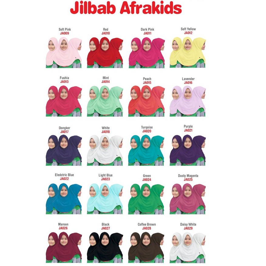 JILBAB AFRAKIDS - JA 09 - JA 10 - JA 11 - JA 12 - JA 13