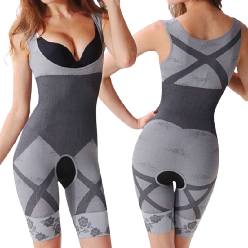Korset Baju Body Shaper Pelangsing Badan Pembakar Lemak NATURAL BAMBOO Slimming Sliming Suit Wanita