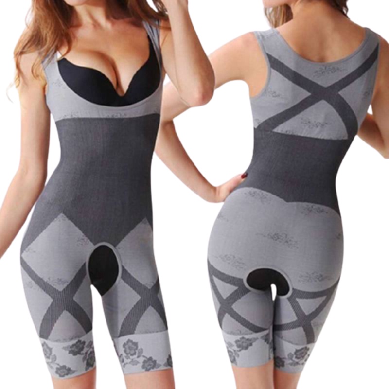 Korset Baju Body Shaper Pelangsing Badan Pembakar Lemak NATURAL BAMBOO Slimming Sliming Suit Wanita