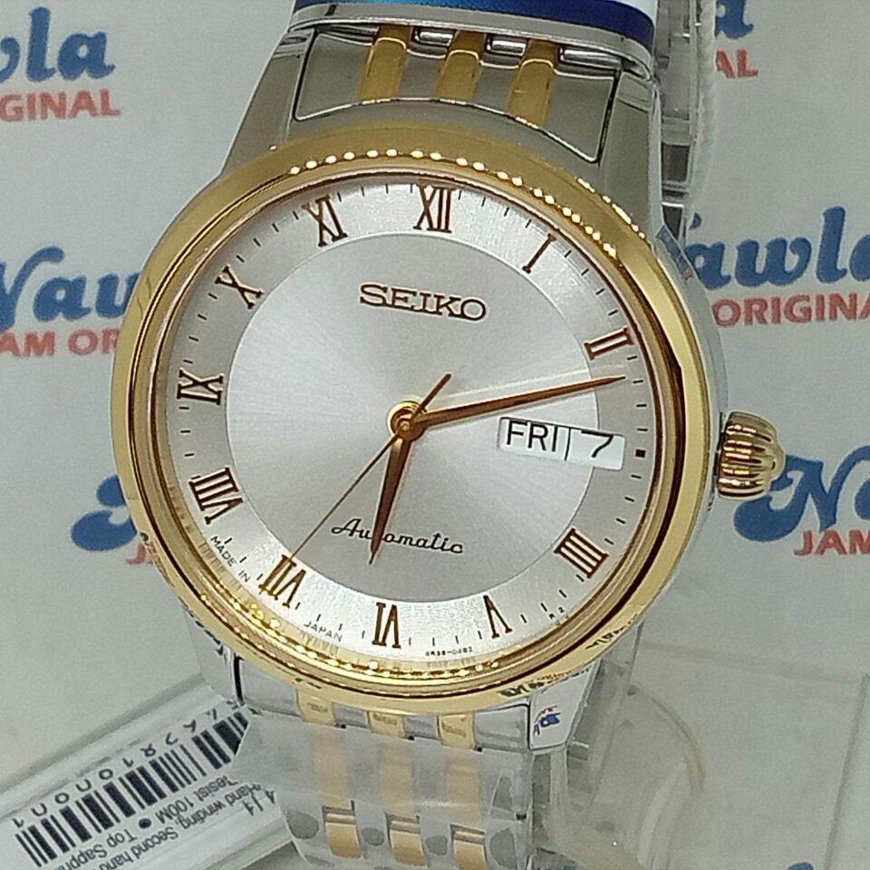 Seiko Presage SRP884J1 Automatic Silver-Gold - Jam Tangan Wanita SRP884