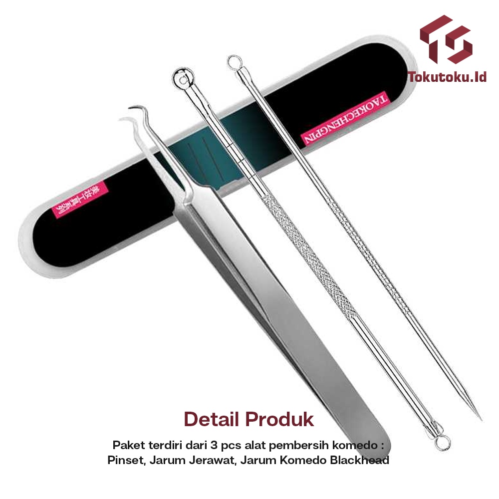 Alat Pembersih Pencabut Komedo Dan Jerawat Pinset Blackhead Stainless