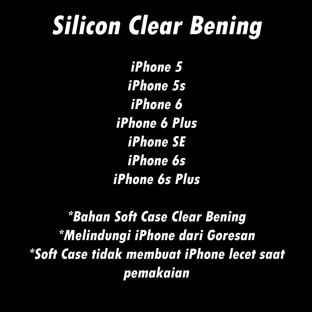 Soft Case Silicon Clear Bening Apple iPhone