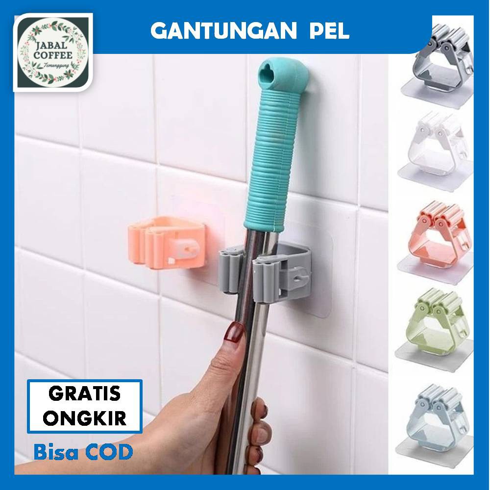 Gantungan Penjepit Sapu Pel Tempel / Gmop Holder Alat Penjepit Gantungan Sapu / Holder Mop J93