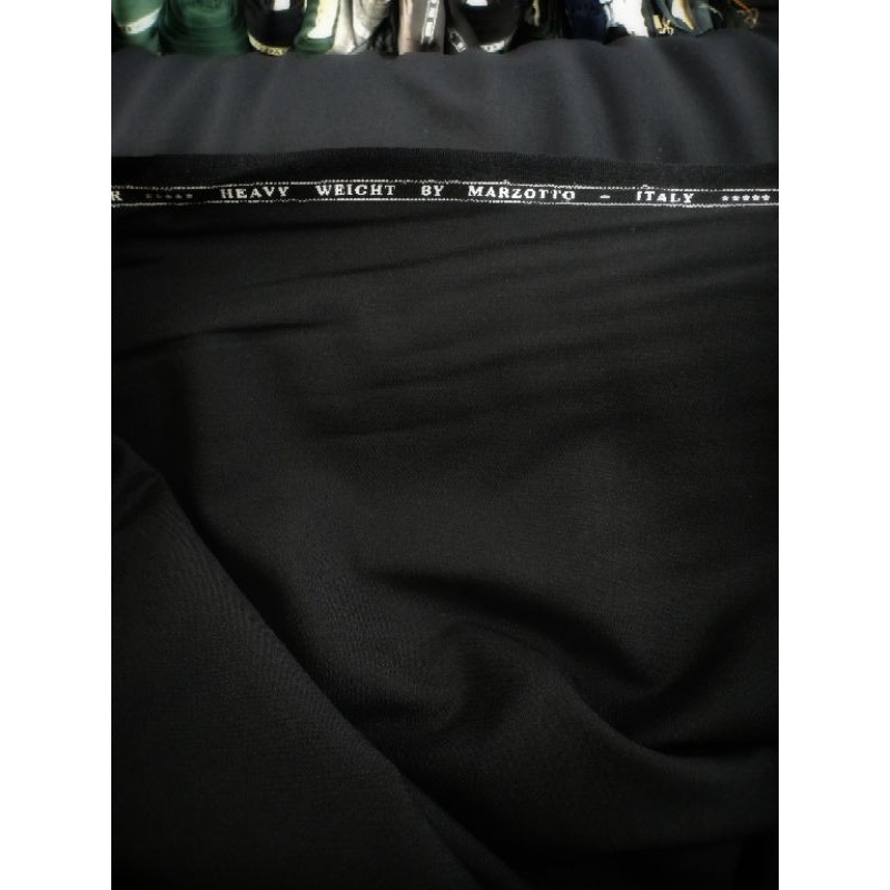 BAHAN.JAS.SAFARI.PDH.TUXEDO.KAIN.WOOL.SUPER JET.BLACK