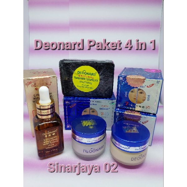 CREAM DEOONARD BIRU pisah A B 4 in 1 ( Cr AB + sbn hitam + serum gold) DEONARD WHITENING CREM ORIGINAL