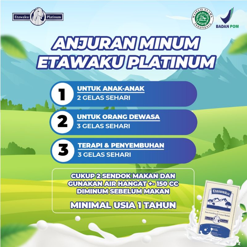 Etawaku Susu Kambing Etawa Platinum 200 gram - Susu Kambing Bubuk