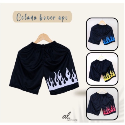 Celana Boxer Pria wanita Motif Api CELANA PENDEK KOLOR boxer motif API FIRE Celana Kolor Pendek Sabl