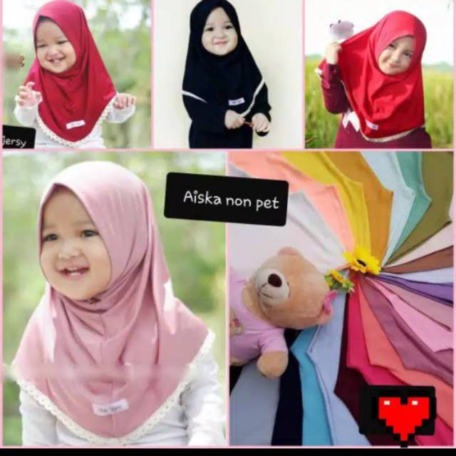 Jilbab anak siria renda AISKA