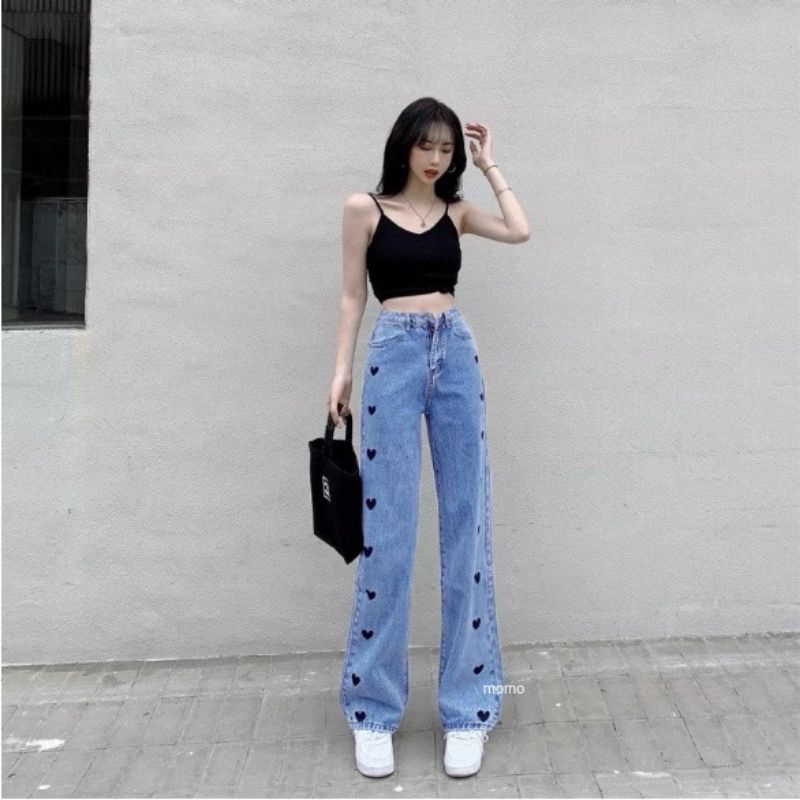 Jeans Celana Panjang HW Kulot Jeans Boyfriend Jeans Korea Jeans Celana Jeans LOOSE LOVE