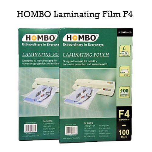

HOMBO Laminating Pouch Film F4 - Plastik Laminating Ukuran Folio