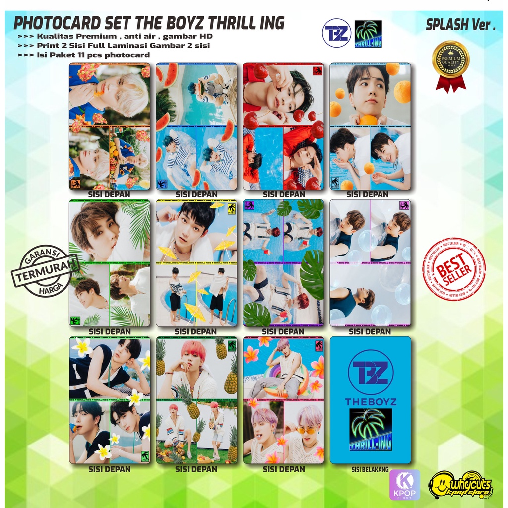 PHOTOCARD SET KPOP PREMIUM THE BOYZ 'THE THRILL-ING