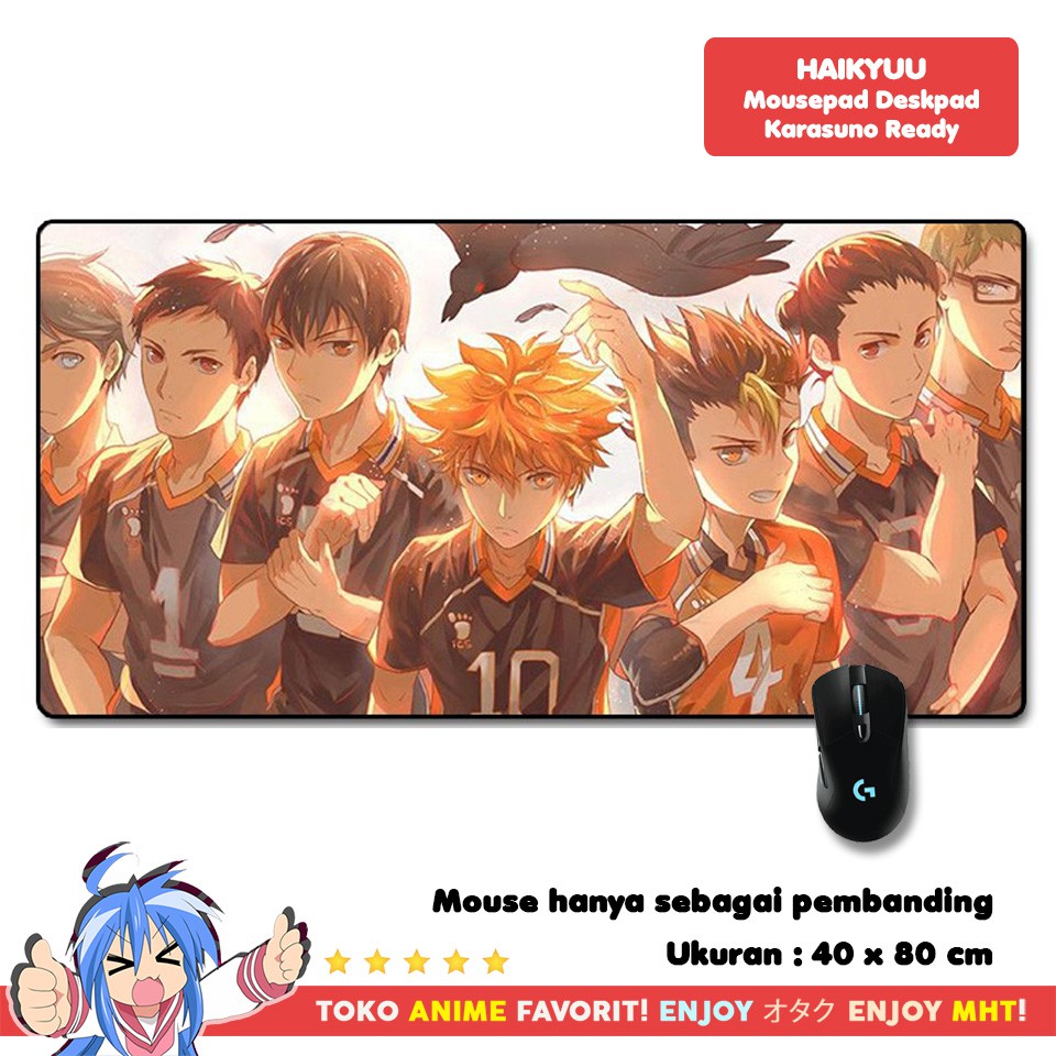 Mousepad Anime Gaming Deskpad Anime Haikyuu Karasuno Ready