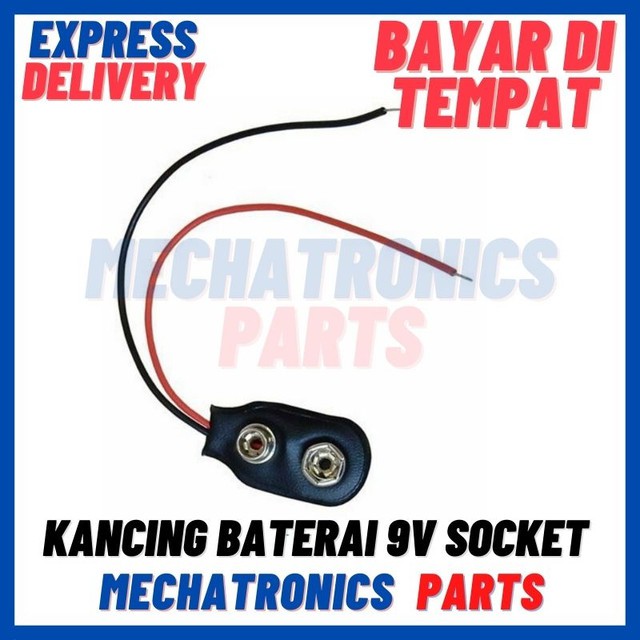 2PCS [CON-9019] KANCING BATERAI 9V SOCKET KOTAK KONEKTOR TUTUP TERMINAL SOKET BATTERY