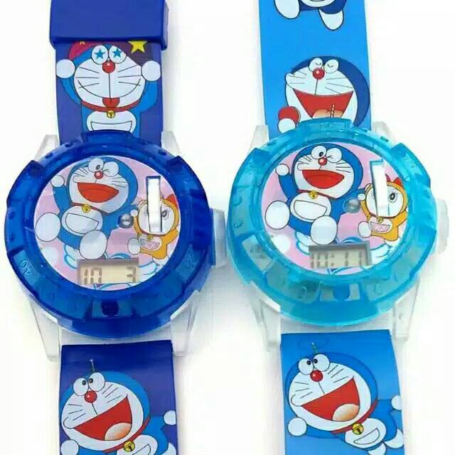 Jam Tangan Anak Laser Musik Melody Karakter Doraemon