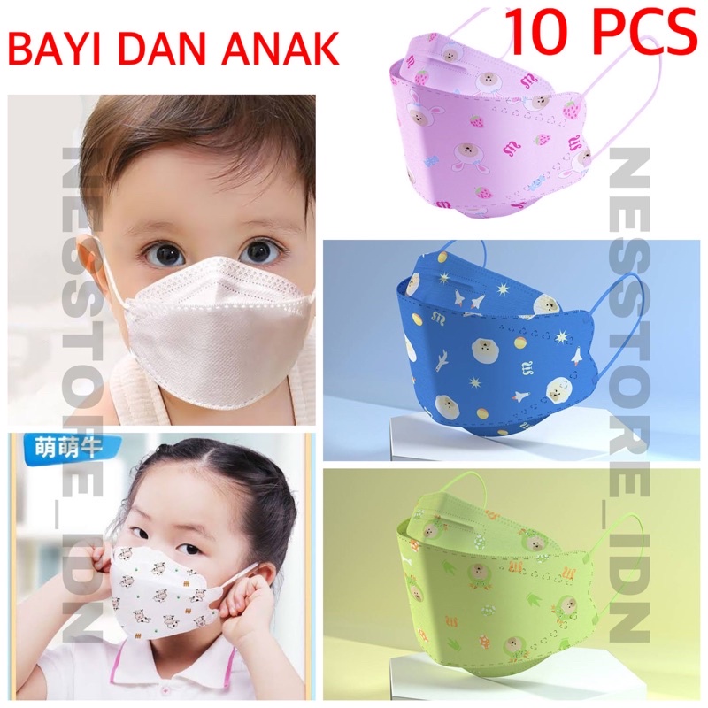 Masker anak KF94 korea 10 PCS