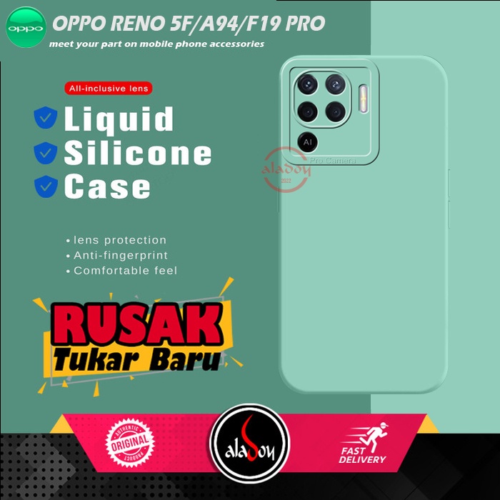 Soft Case Oppo Reno 5F , Oppo F19 Pro , Oppo A94 Case Liquid Silicone Pro Camera Premium Casing