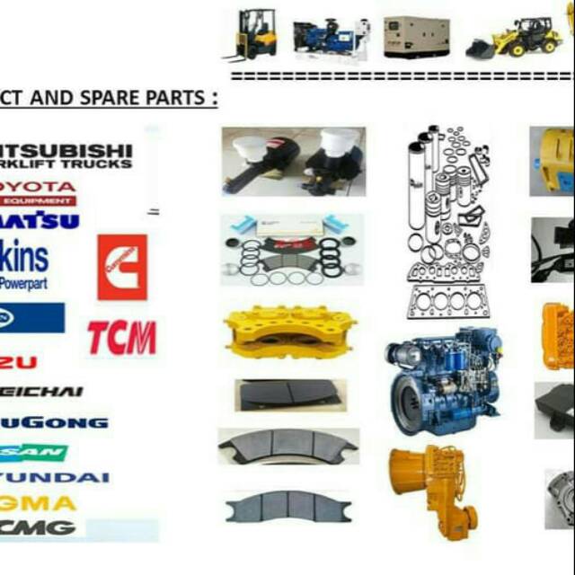 Aneka spare parts alat berat & engines, LIUGONG PERKINS CUMMINS DLL
