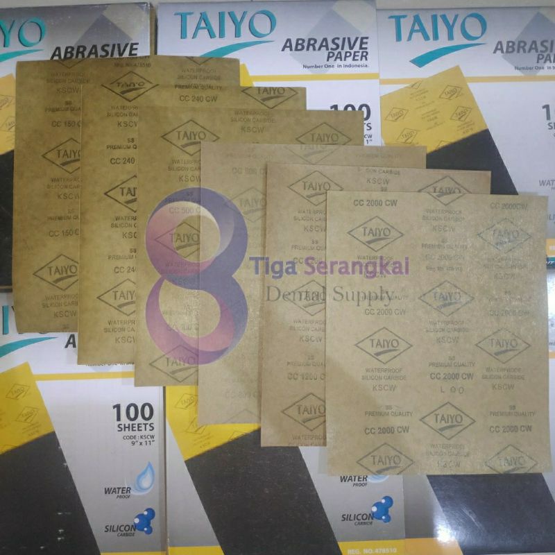 Silicon Carbide Abrasive Paper Amplas / Kertas Pasir Taiyo Waterproof