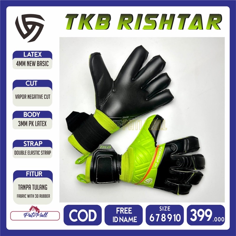TKB V RISHTAR 2022 Series Sarung Tangan Kiper Impor ARES MEDUSA POSEIDON (FREE ID NAME)