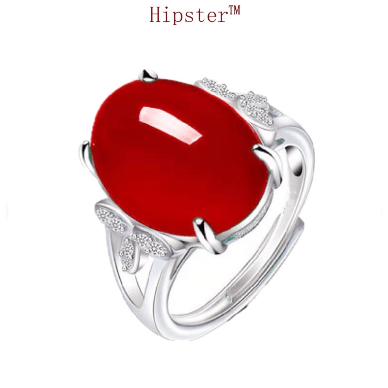 European and American Retro Luxurious Style Inlaid Ruby Ring