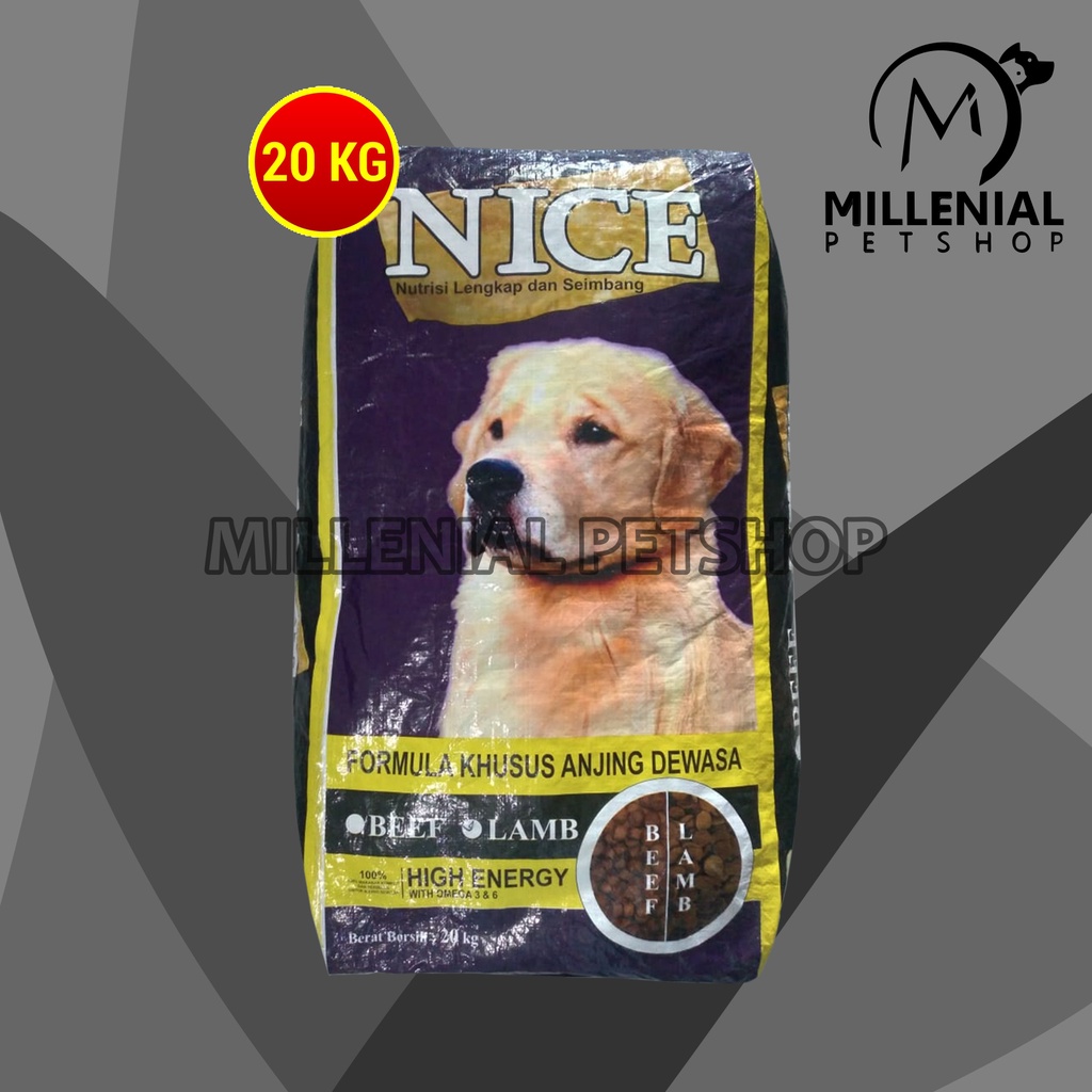 Makanan Anjing Nice Lamb 20kg Dog Food 20 kg Dry food Adult