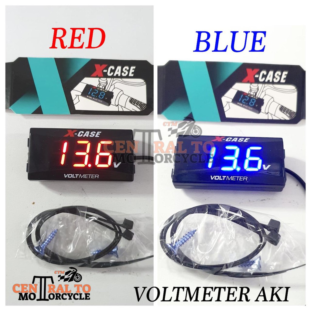 Voltmeter Aki Motor l Volt Meter Aki Pengukur Universal