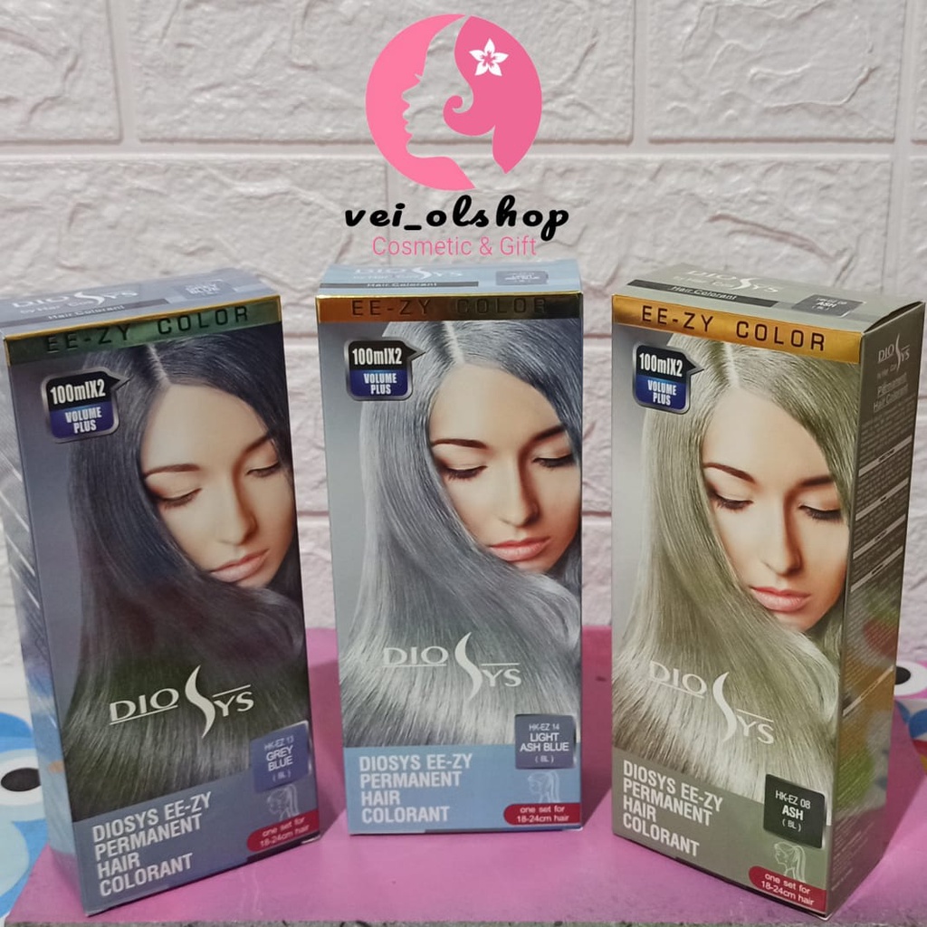 HAIR COLOR , COLORING , PEWARNAAN DIOSYS ASH GREY SERIES