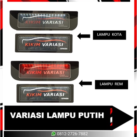 TEMPAT PLAT KHUSUS PAJERO 2021 + LAMPU (BIRU &amp; PUTIH)