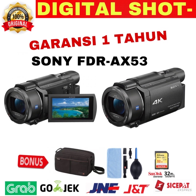 Sony  FDR-AX53 4K Ultra HD Handycam Camcorder FDR Ax53 Original