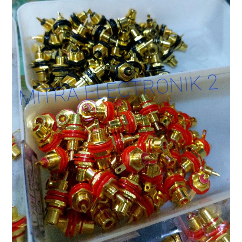 SOKET RCA GOLD / TERMINAL RCA 1 PIN / TEMPAT RCA BERSINGAH