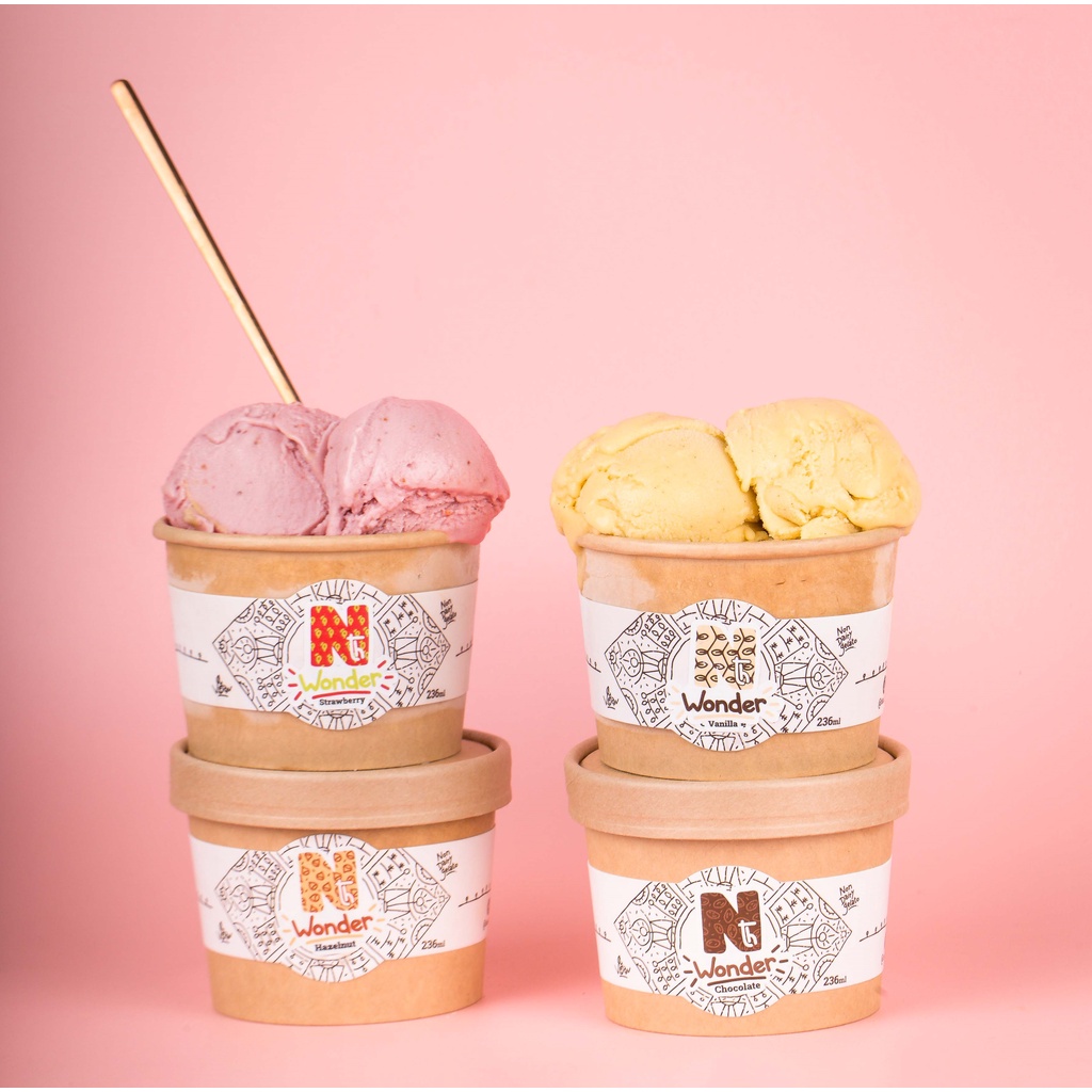 

Sampler Pack - 4 pcs x Half Pints Dessert Gelato by Nth Wonder