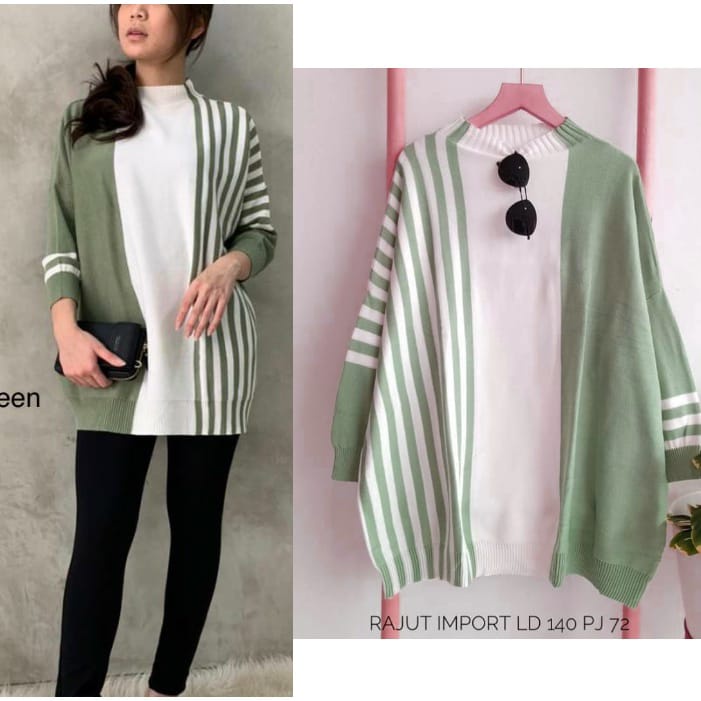 Belleza Outlet baju rajut Cardigan rajut atasan wanita Mango Rajut Blouse