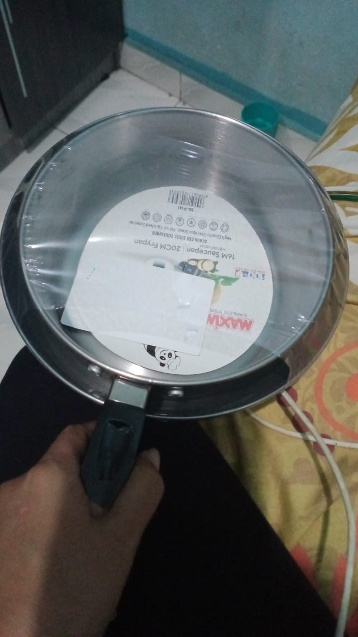 Home-klik Maspion Panda Fit A Set Wajan Penggorengan Sauce Pan 16 Cm & Fry Pan 20 Cm