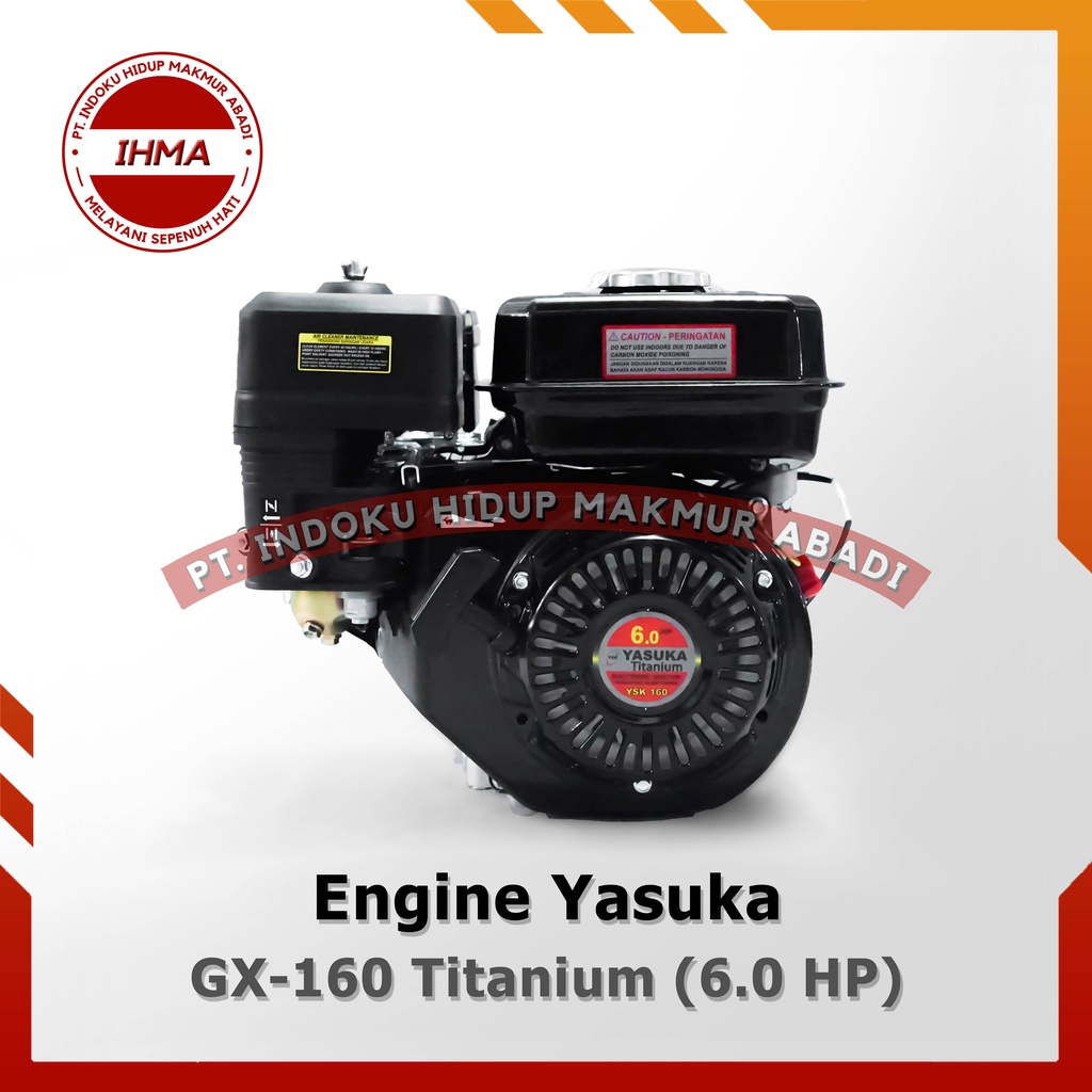 Gasoline Engine Yasuka GX 160 Titanium (6.0 HP) - Mesin Penggerak Serbaguna