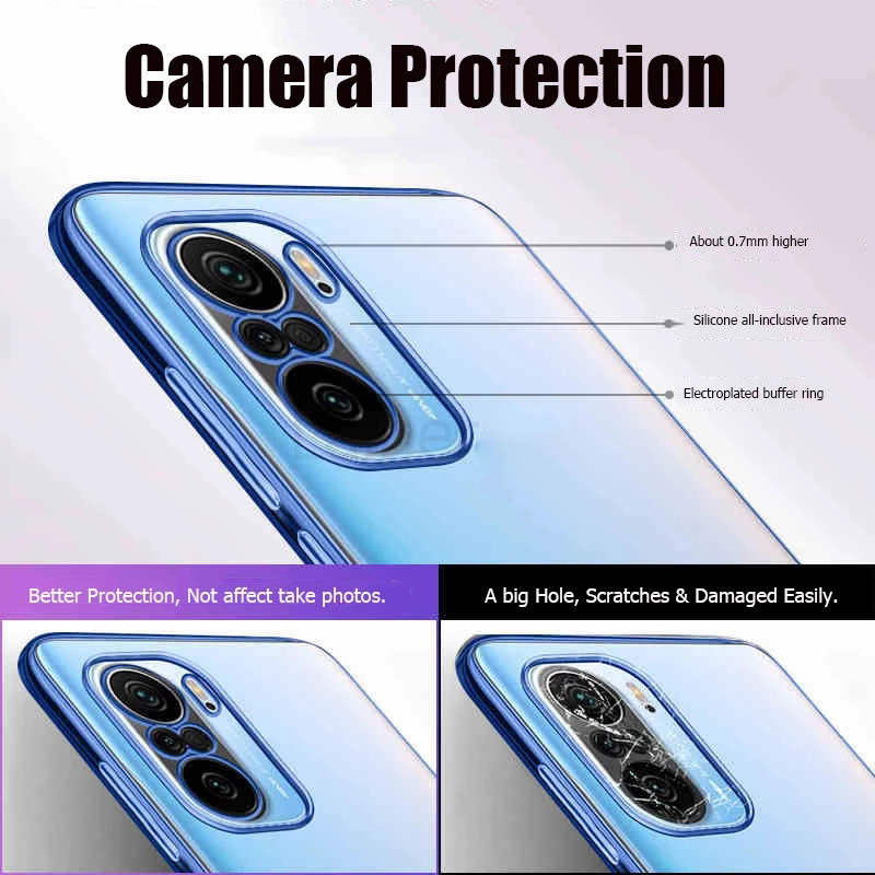 Soft Case TPU Transparan Untuk Xiaomi Redmi Note 10 Pro 10S 9T 9s 9 8 Pro 5G