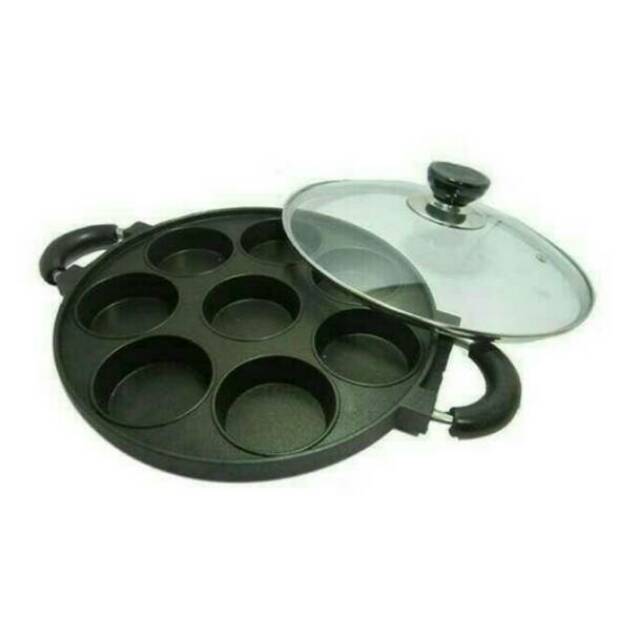 HC teflon  cetakan martabak mini anti  lengket  isi 7 lubang 