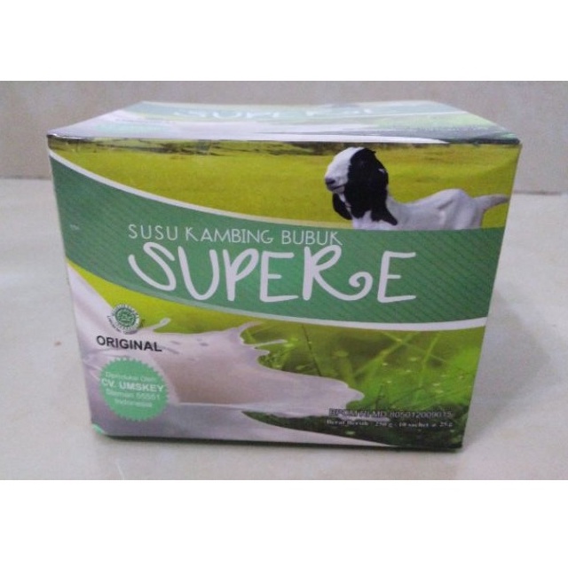 

[BISA COD] 1 BOX SUSU KAMBING BUBUK SUPER E ISI 10 SACHET 250 GRAM MURAH