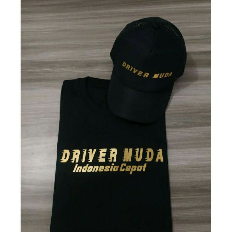 KAOS DRIVER MUDA INDONESIA CEPAT BONUS TOPI