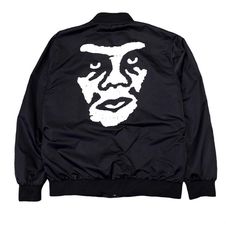 Obey varsity bomber satin