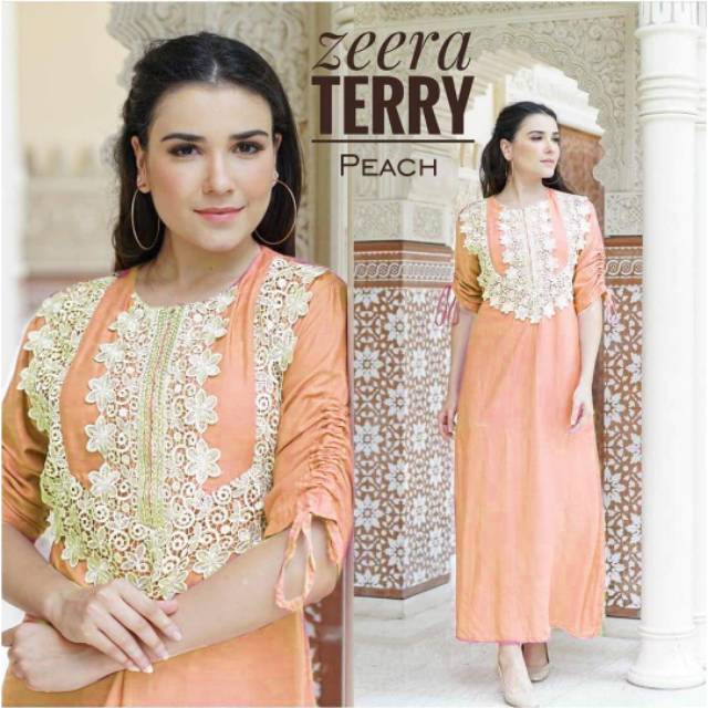 Zeera tery / dres panjang / daster kekinian / baju rumahan / baju santai