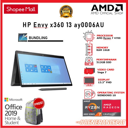 HP Envy x36   0 13-ay0006AU - AMD Ryzen 7 4700 16GB 512ssd