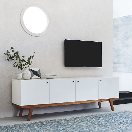 Modern Media Console,Meja TV Retro Minimalis Modern Panjang 150 cm Tinggi 60 cm Beserta Kaki Lebar 3