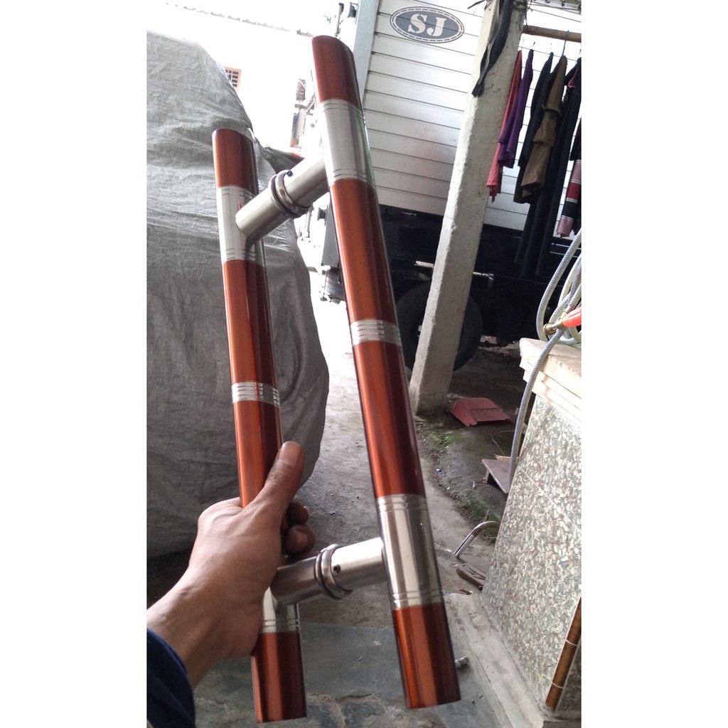 handle pintu oval 45cm gagang tarikan pintu rumah minimalis pegangan pintu baut tembus kayu dan kaca